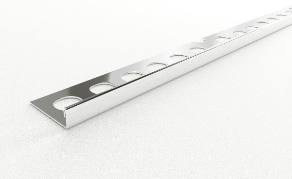 ПК 01-10НС(304).2700.001 L-профиль для плитки до 10 мм, сталь шлифованная AiSi304, длина 2700 мм