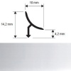 PIKLAA 045 Профиль Prointer PK ALL H= 4,5 мм, алюминий анодированный, цвет серебро, длина 2700 мм